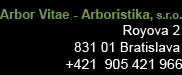 www.arboristika.sk Arbor-Vitae s.r.o.